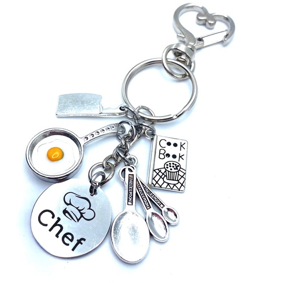 Chef Keychain Bag Charm Culinary Arts Cooking Charms - Picture 4 of 6